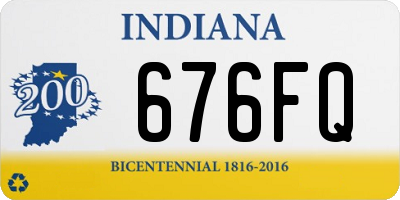 IN license plate 676FQ