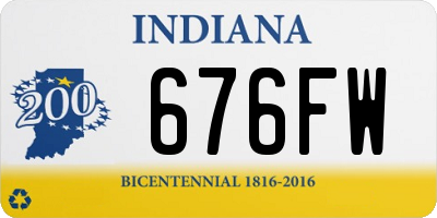 IN license plate 676FW