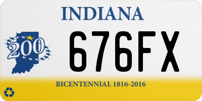 IN license plate 676FX