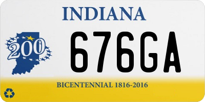 IN license plate 676GA