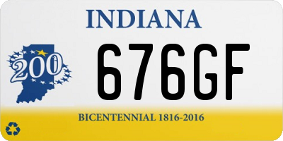 IN license plate 676GF