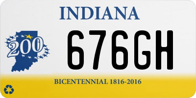 IN license plate 676GH