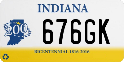 IN license plate 676GK