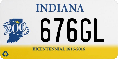 IN license plate 676GL