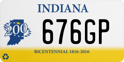 IN license plate 676GP