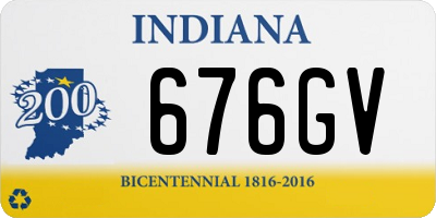 IN license plate 676GV