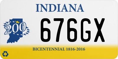 IN license plate 676GX