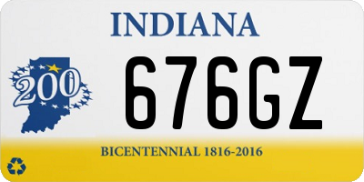 IN license plate 676GZ