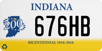 IN license plate 676HB