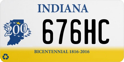 IN license plate 676HC