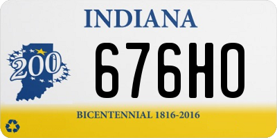 IN license plate 676HO