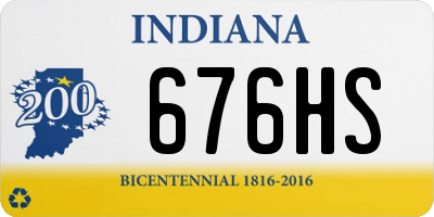 IN license plate 676HS