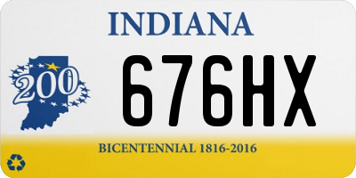 IN license plate 676HX