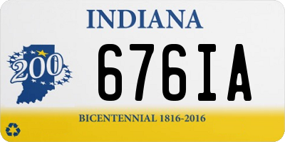IN license plate 676IA