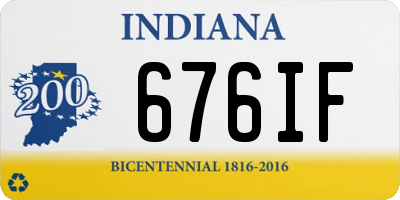IN license plate 676IF