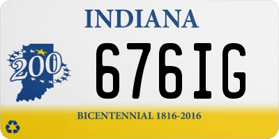 IN license plate 676IG