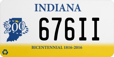 IN license plate 676II