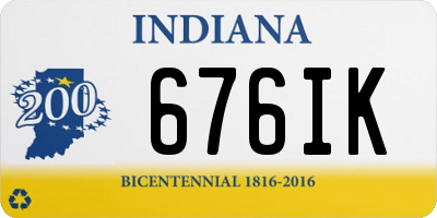 IN license plate 676IK