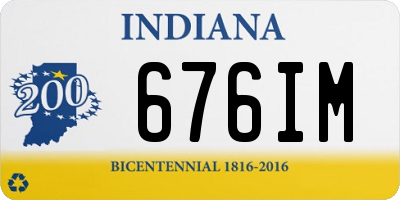 IN license plate 676IM