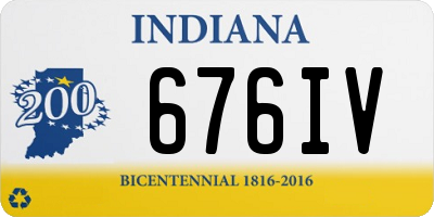 IN license plate 676IV