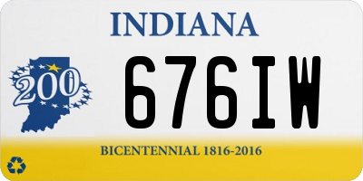 IN license plate 676IW