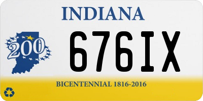 IN license plate 676IX