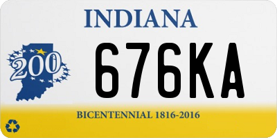 IN license plate 676KA