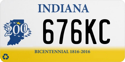 IN license plate 676KC