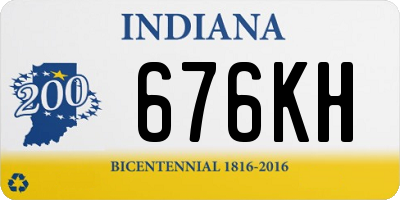 IN license plate 676KH