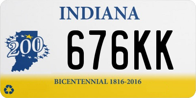 IN license plate 676KK