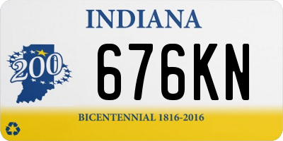 IN license plate 676KN