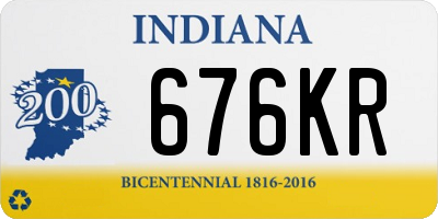 IN license plate 676KR