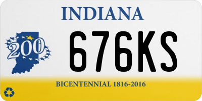 IN license plate 676KS