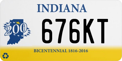 IN license plate 676KT