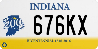 IN license plate 676KX