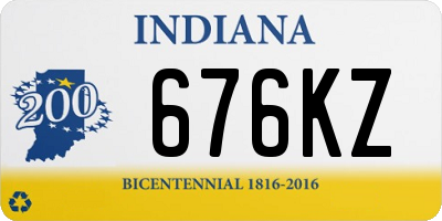 IN license plate 676KZ