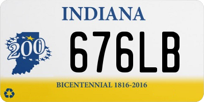 IN license plate 676LB