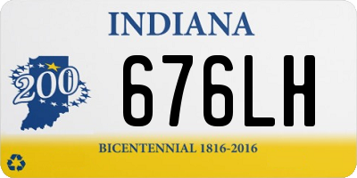 IN license plate 676LH