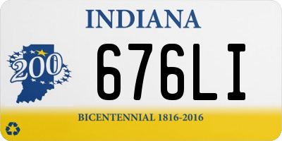 IN license plate 676LI