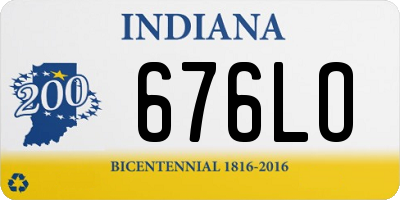 IN license plate 676LO