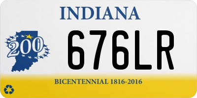 IN license plate 676LR