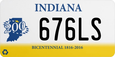IN license plate 676LS