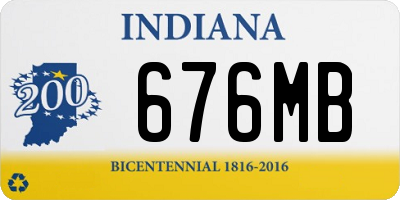 IN license plate 676MB