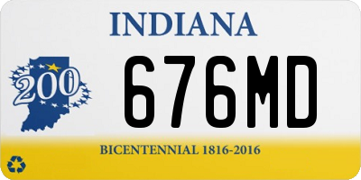 IN license plate 676MD