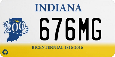 IN license plate 676MG