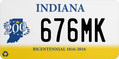 IN license plate 676MK