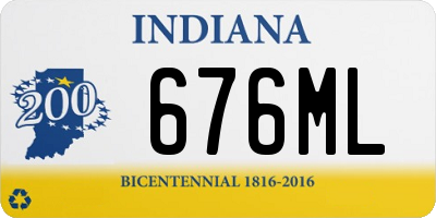 IN license plate 676ML