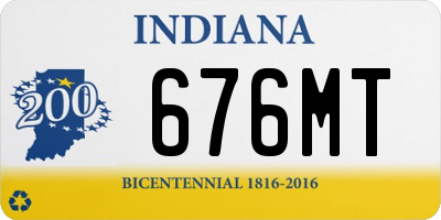 IN license plate 676MT