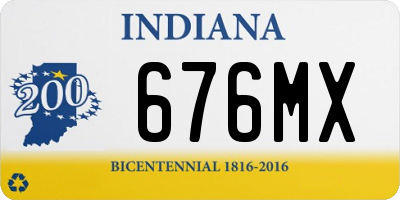 IN license plate 676MX