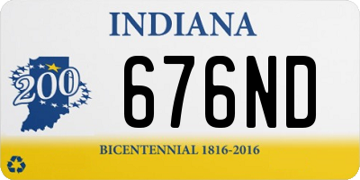 IN license plate 676ND